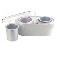 Fundidor de cera dupla Twincan: Ideal para cera em grão ou em lata de 400 gramas e 800 gramas Fundidor de cera dupla Twincan: Ideal para cera em grão ou em lata de 400 gramas e 800 gramas